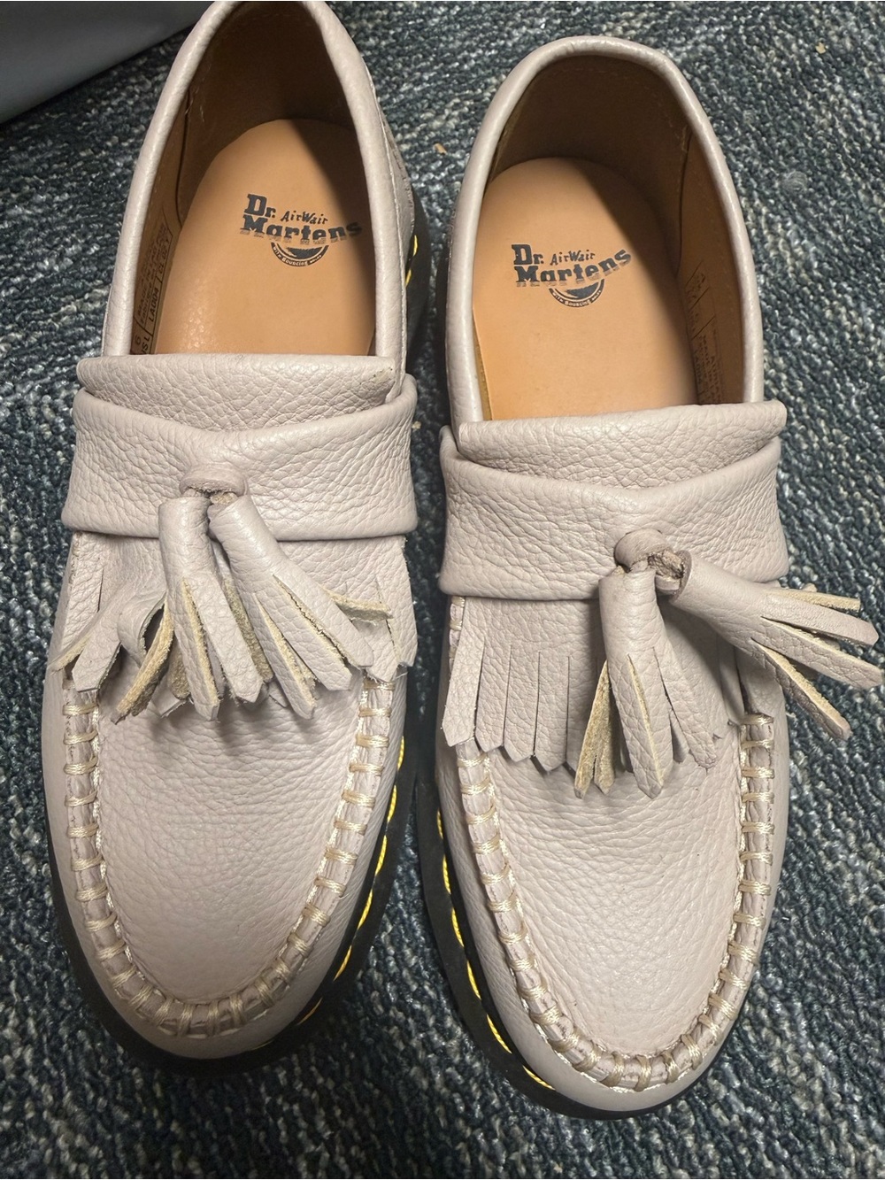 Dr. Martens Men’s Cream Tassel Kiltie Loafers